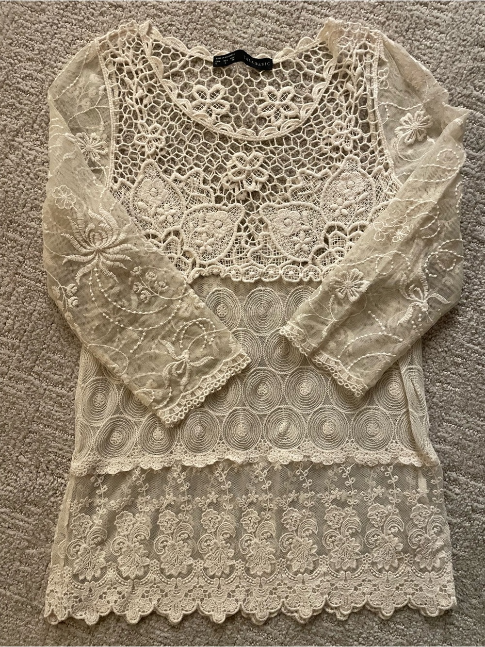 Zara basic lace shirt